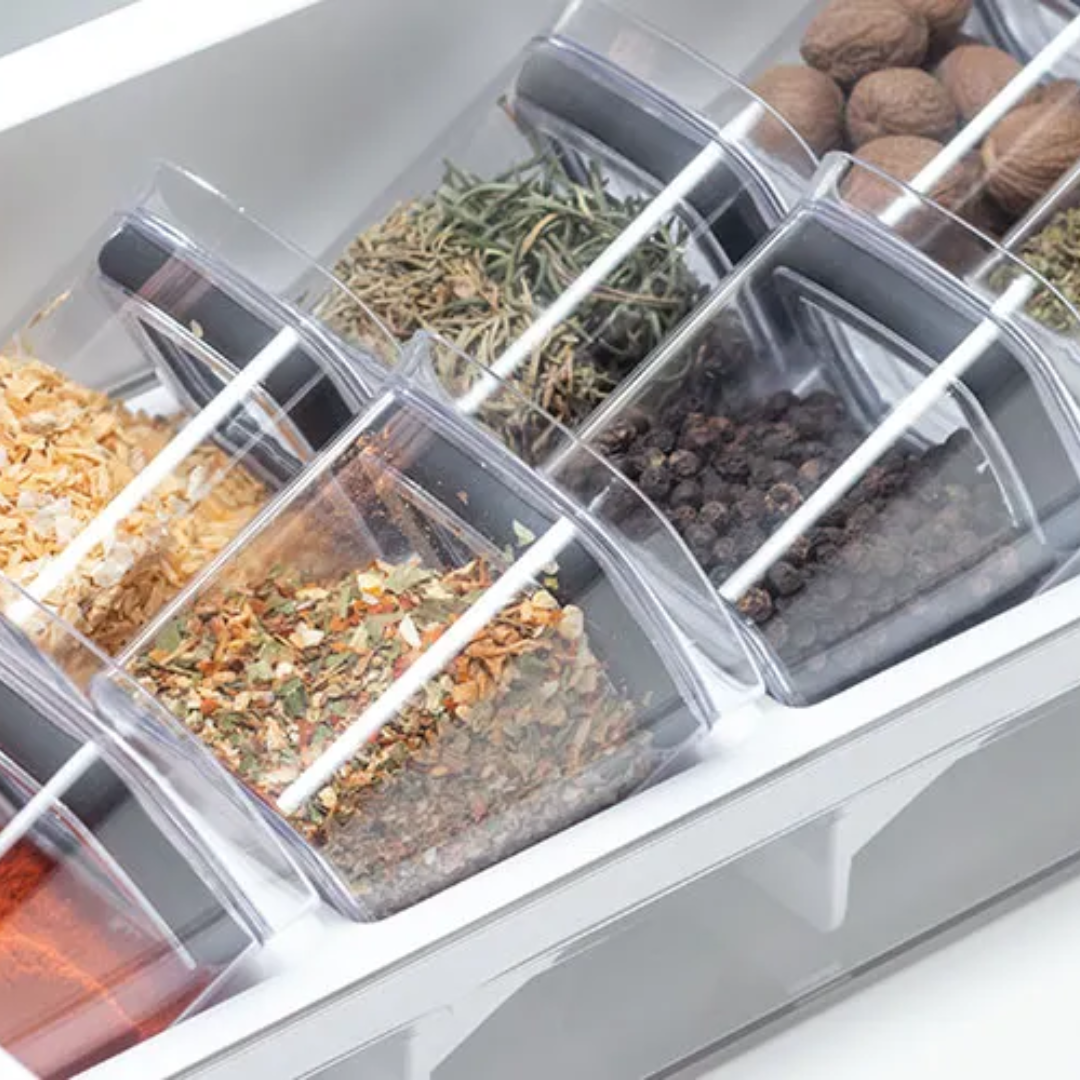 Organizador de Temperos Clear 9 Peças